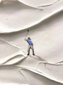 Snow Golf on Snowfield Wandkunst Sport White Zimmerdekoration von Messer 01 Detailtextur